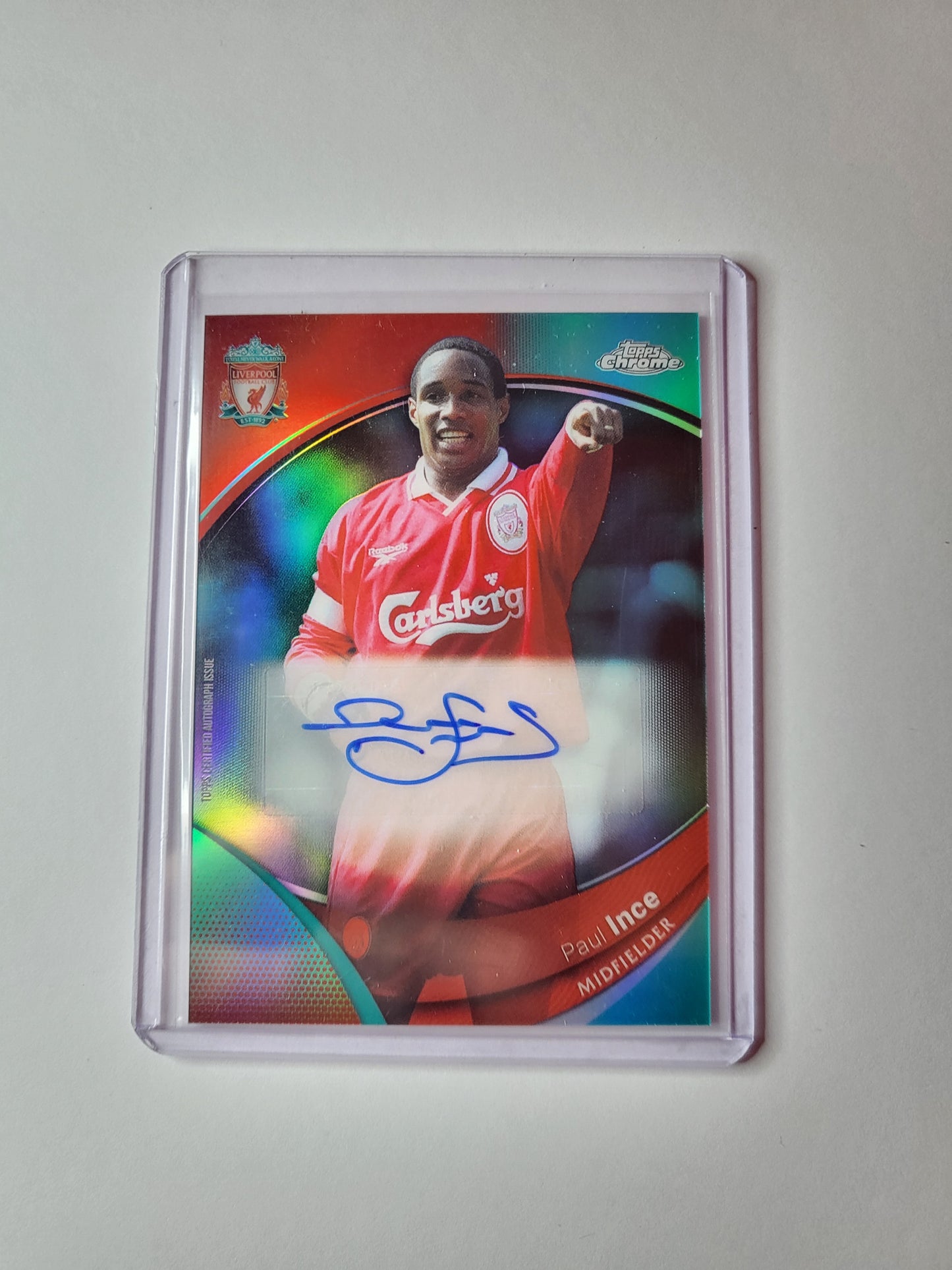 TOPPS Chrome LFC Paul Ince Numbered Auto /99