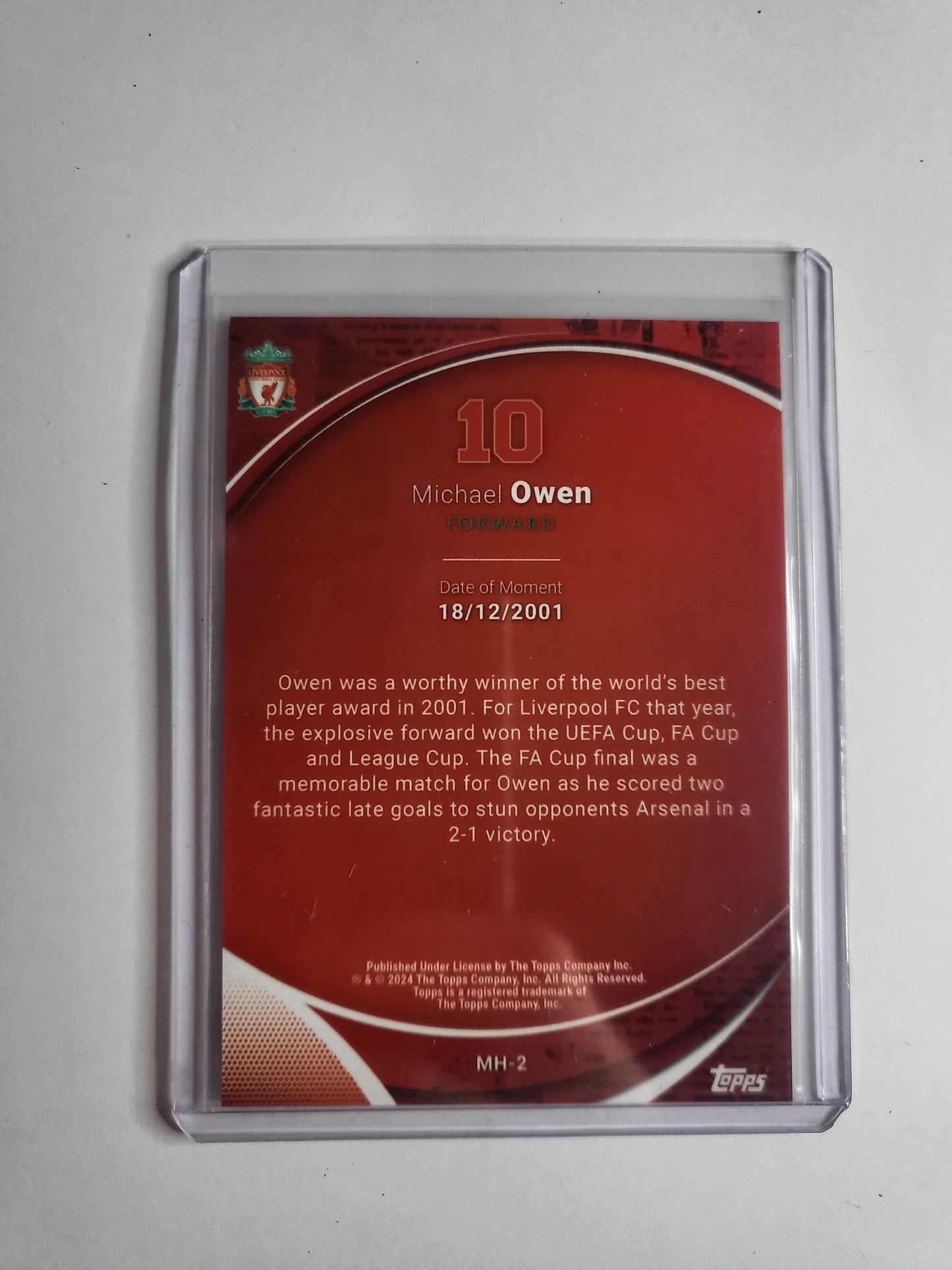 TOPPS Chrome LFC Michael Owen Making History Card