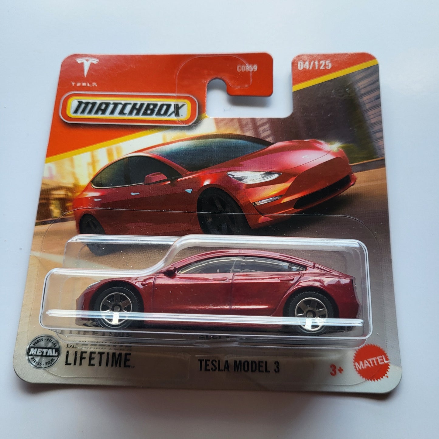 Tesla Model 3 Matchbox Car