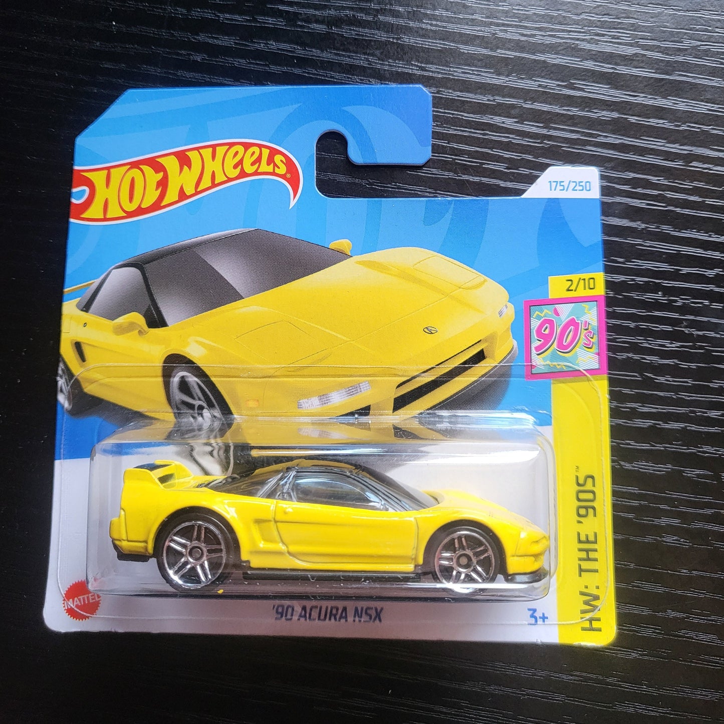 90 Acura NSX - Yellow Hot Wheels Car