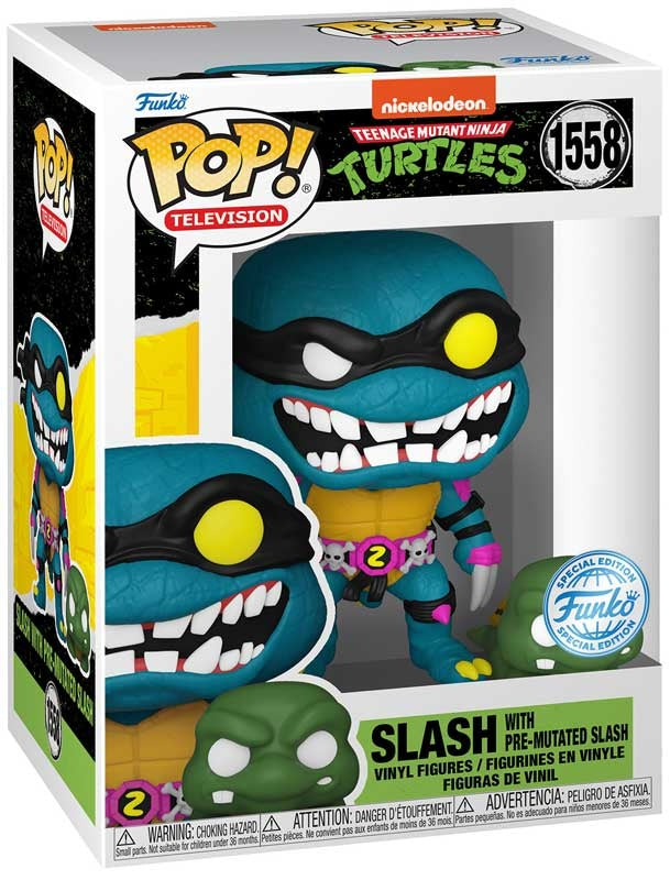 Funko POP Television Teenage Mutant Ninja Turtles - Slash With Pre Mutated Slash - Special Edition