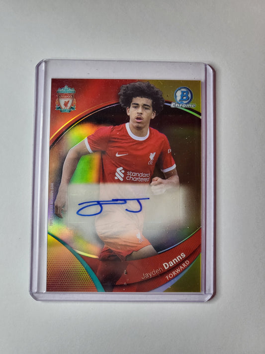 TOPPS Chrome LFC Jayden Danns Numbered Auto 27/50