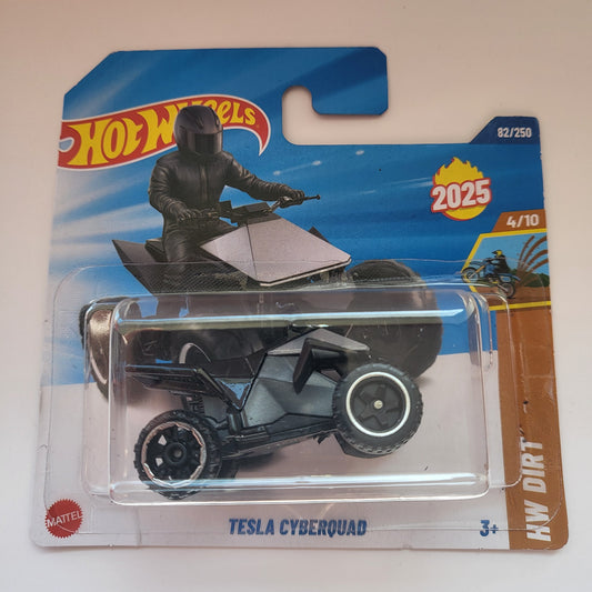 Silver Tesla Cyberquad Hot Wheels