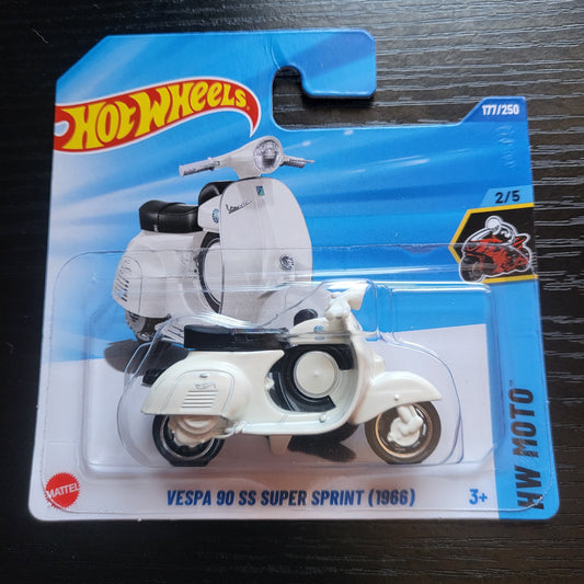 Vespa Sprint - White Hot Wheels - Short Card