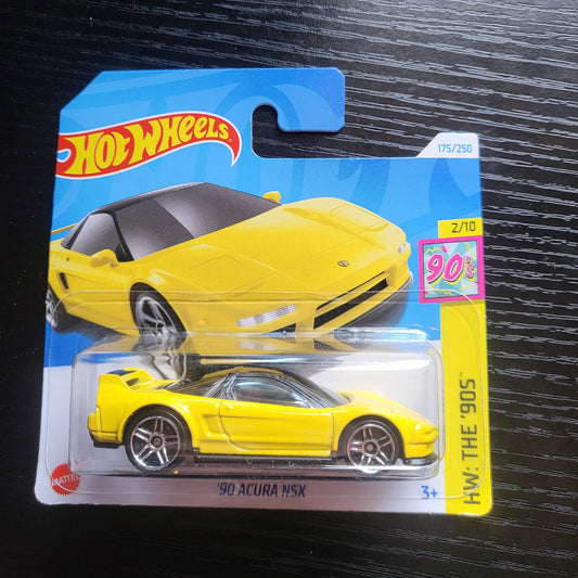90 Acura NSX - Yellow Hot Wheels Car