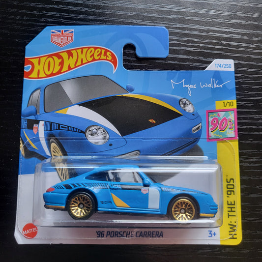 96 Porsche Carrera - Blue Hot Wheels Car