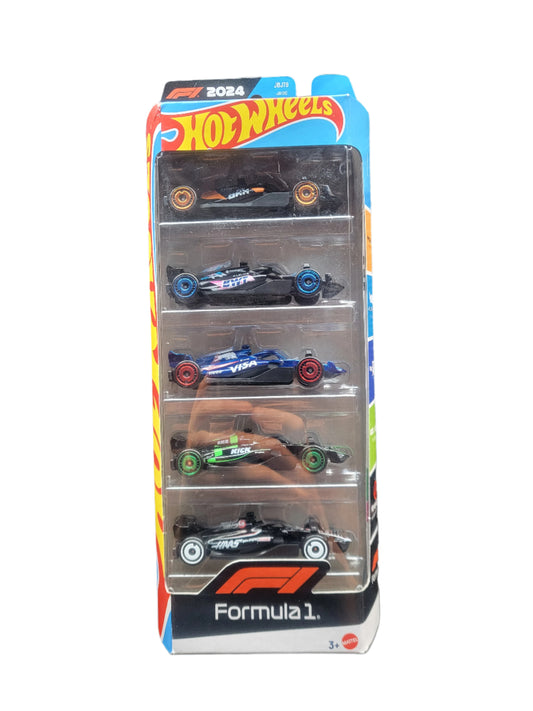 Hot Wheels F1 5-Pack – 1:64 Scale Formula One Race Car Set
