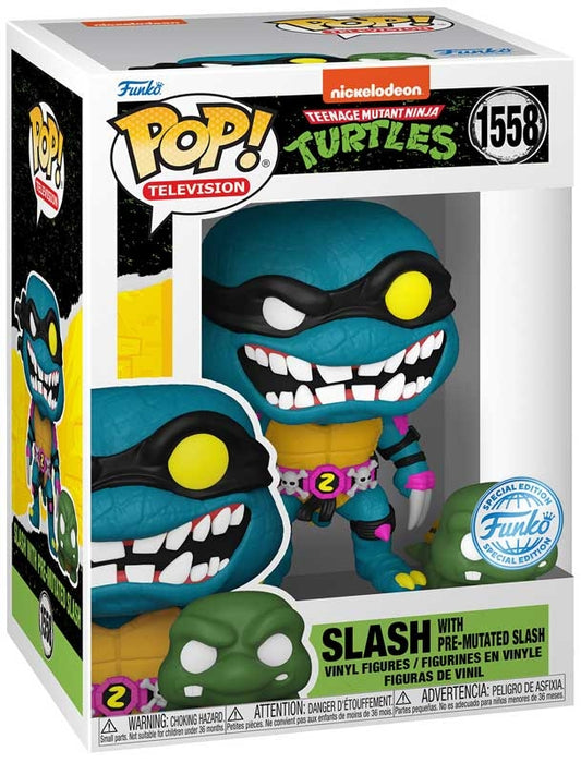 Funko POP Television Teenage Mutant Ninja Turtles - Slash With Pre Mutated Slash - Special Edition