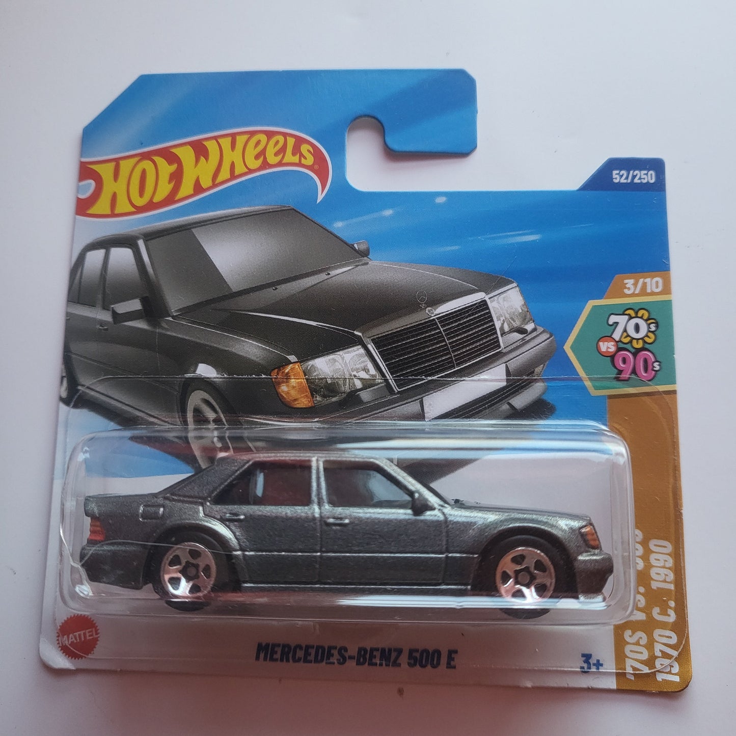 Silver Mercedes Benz 500 E Hot Wheels