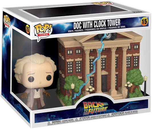 PRE ORDER - Funko POP Towns - Back To The Future - Doc With The Clock Tower